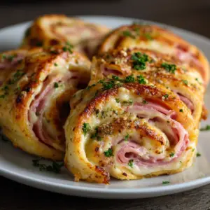 Baked Ham & Cheese Rollups