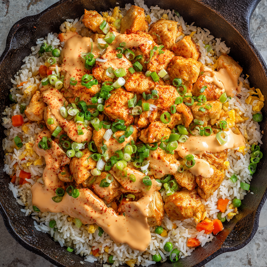 Bang Bang Chicken with Fried Rice