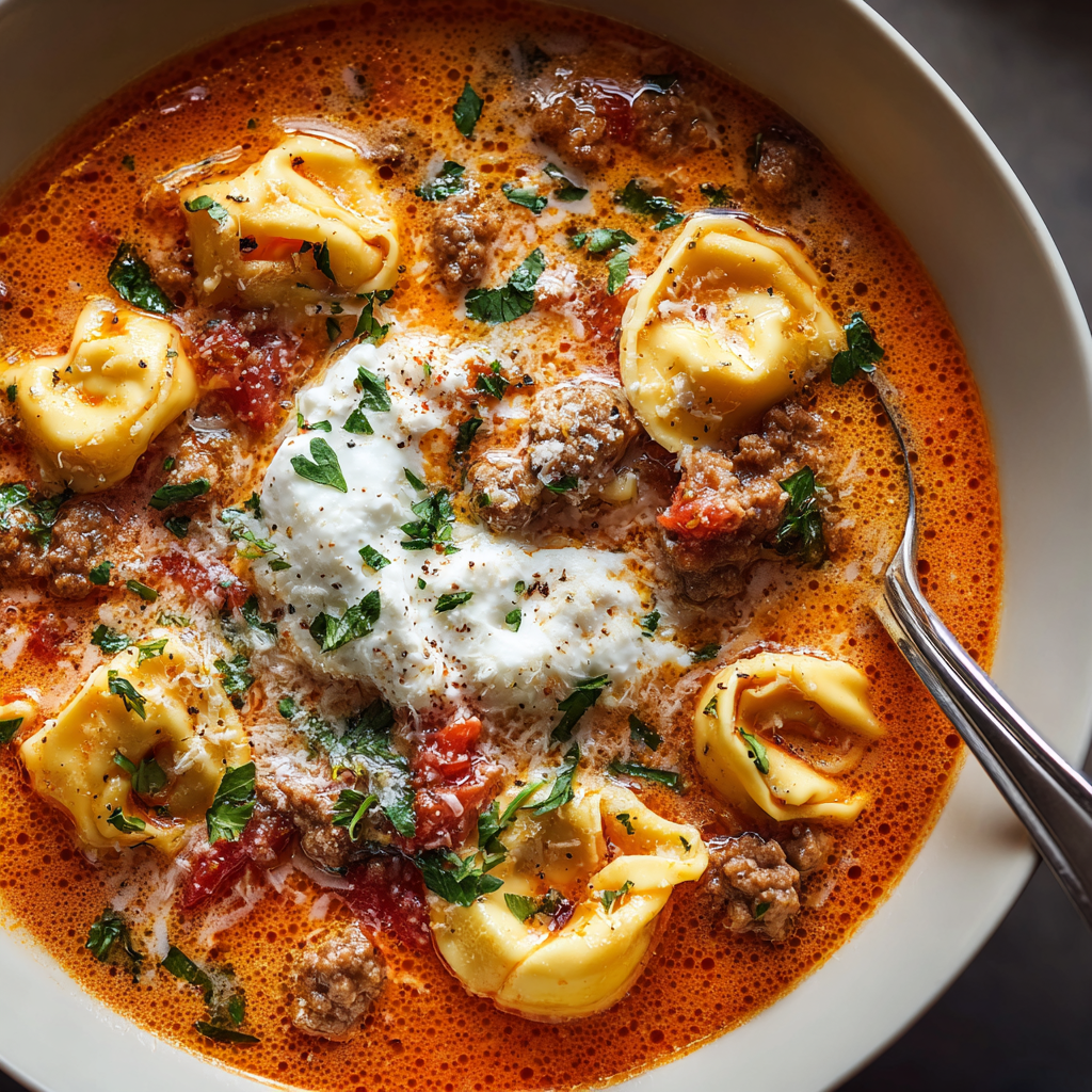 Lasagna Soup with Ground Beef