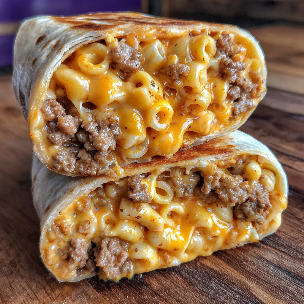 Sloppy Joe Mac & Cheese Wraps