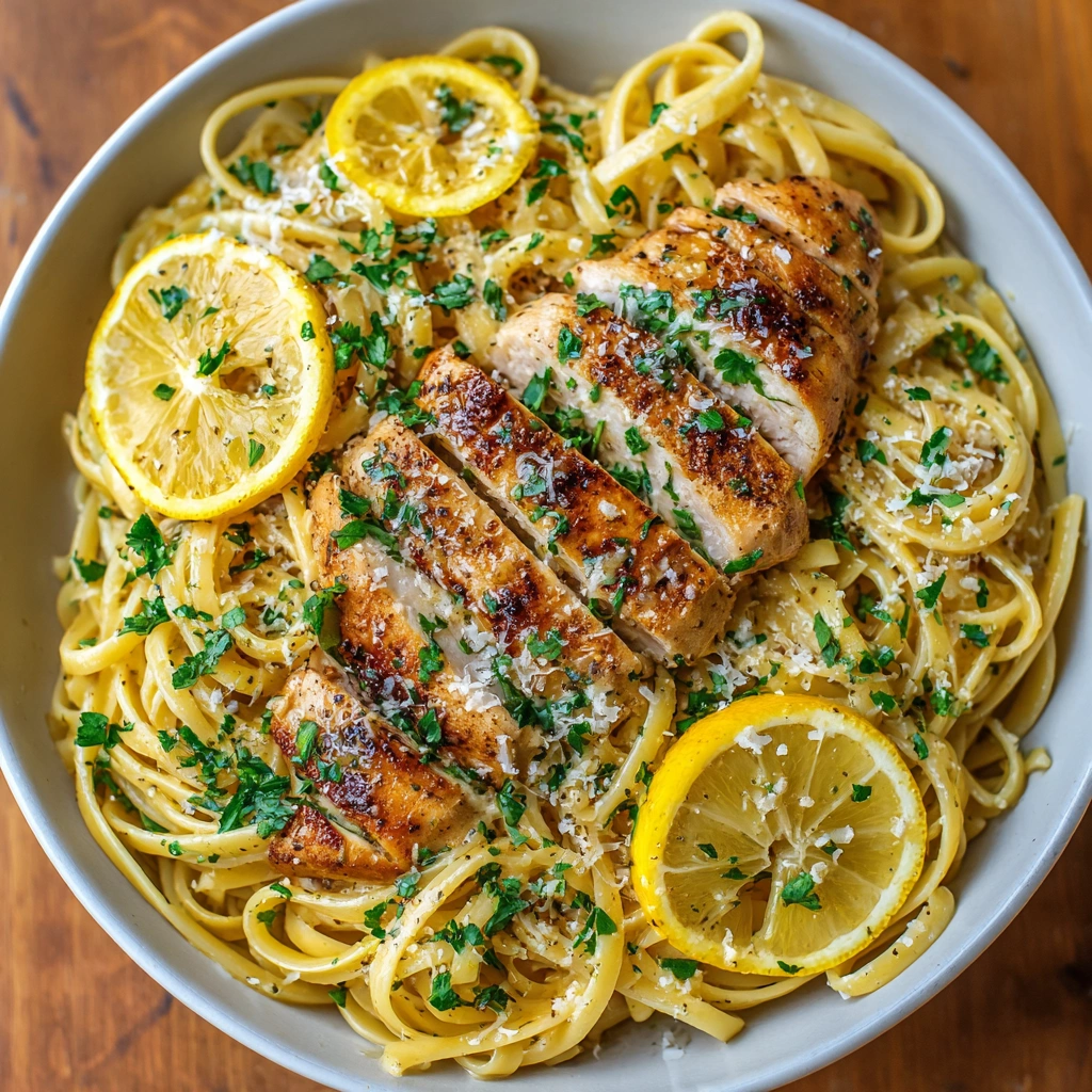 Lemon Garlic Butter Chicken Linguine