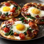 Breakfast Flatbreads with Sausage & Bacon