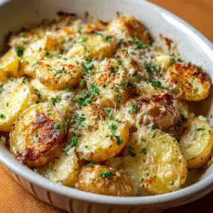 Garlic Parmesan Creamy Potatoes