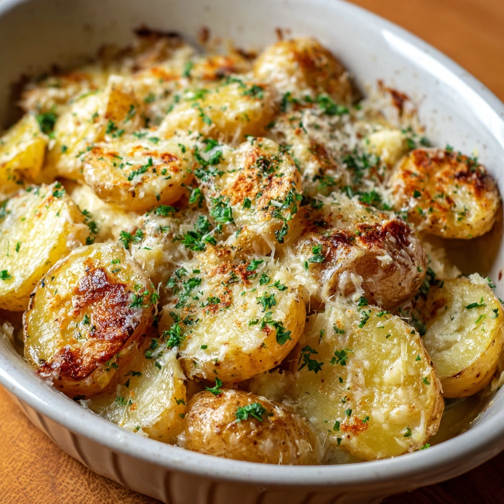 Garlic Parmesan Creamy Potatoes