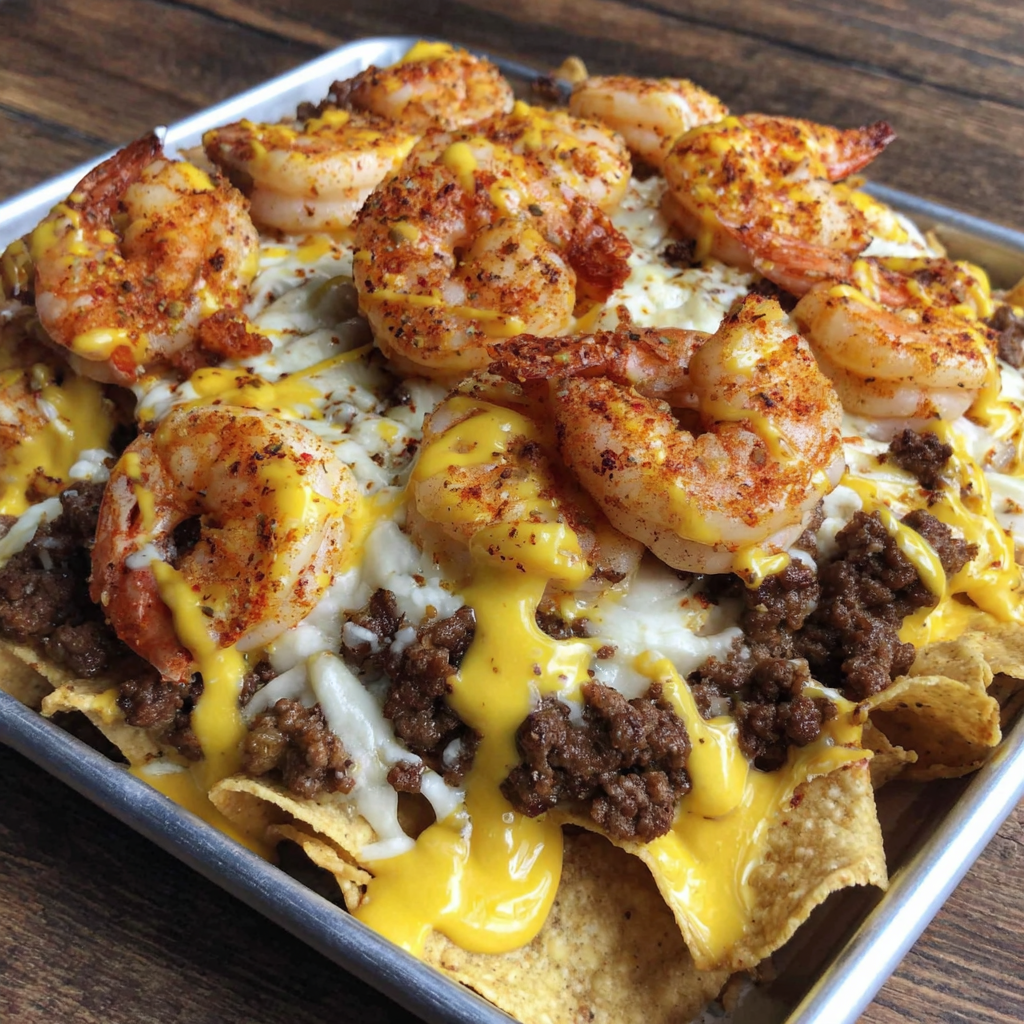 Southern Shrimp & Beef Nachos
