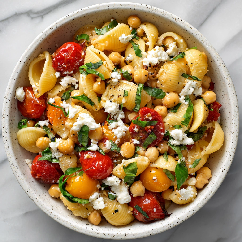 Baked Feta Pasta with Chickpeas