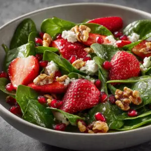 Strawberry & Pomegranate Salad (Ensalada de Fresa y Granada)