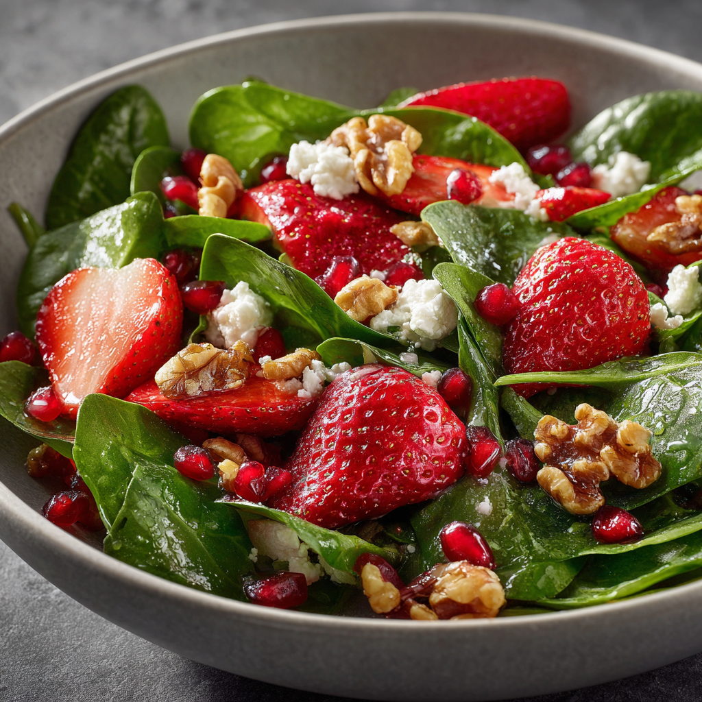 Strawberry & Pomegranate Salad (Ensalada de Fresa y Granada)