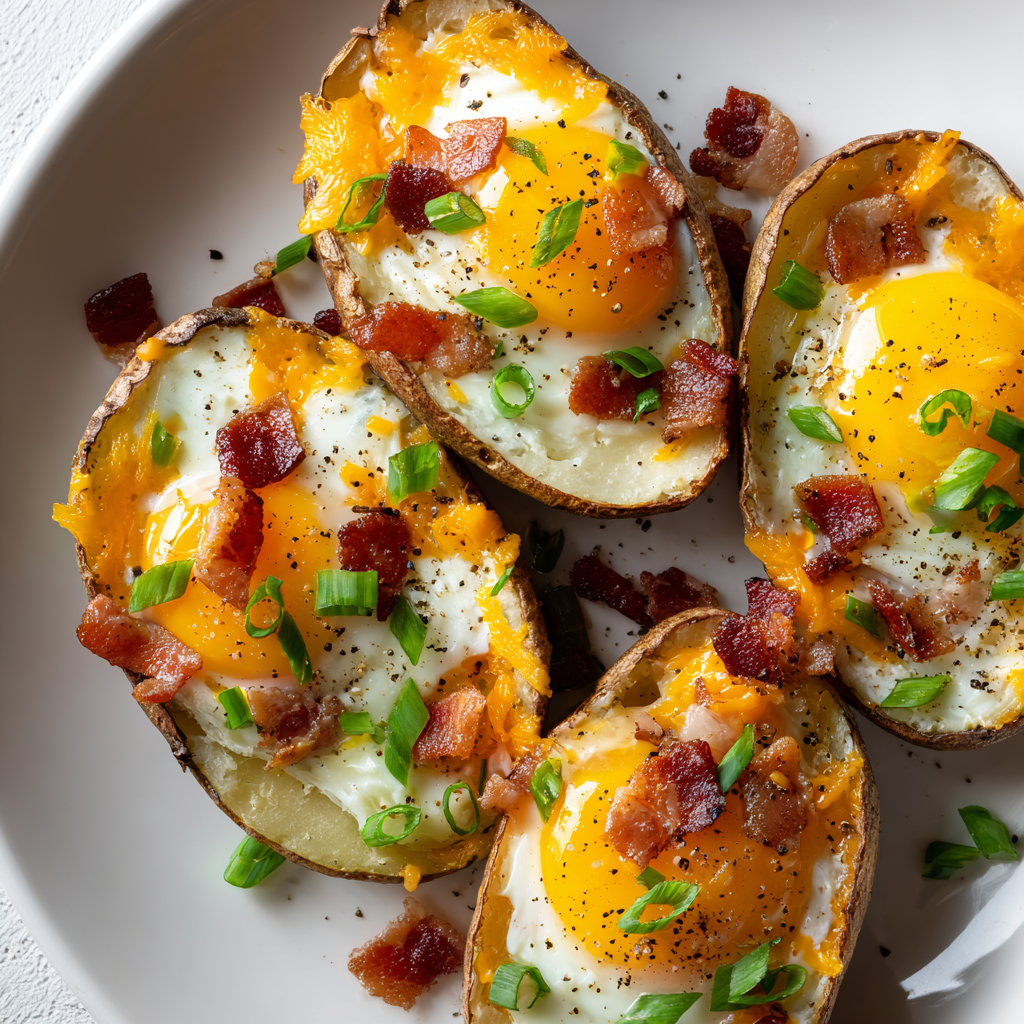 Twice-Baked Loaded Breakfast Potatoes