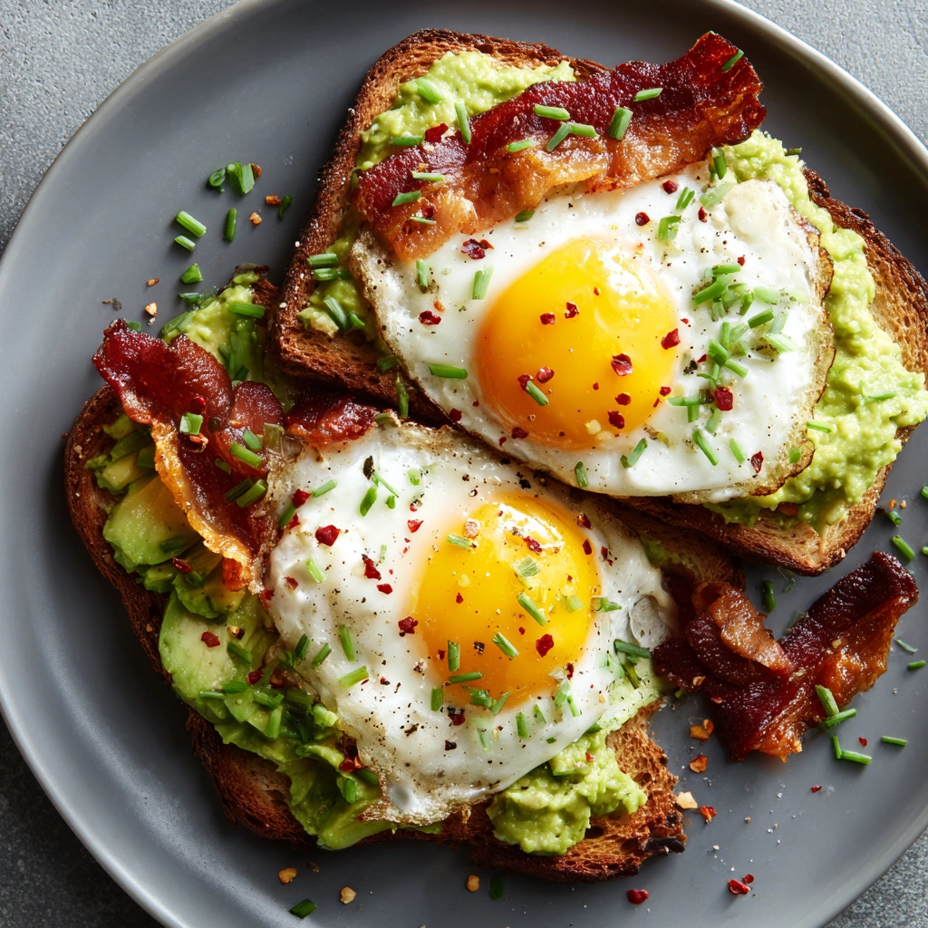 Avocado, Bacon & Egg Toasts