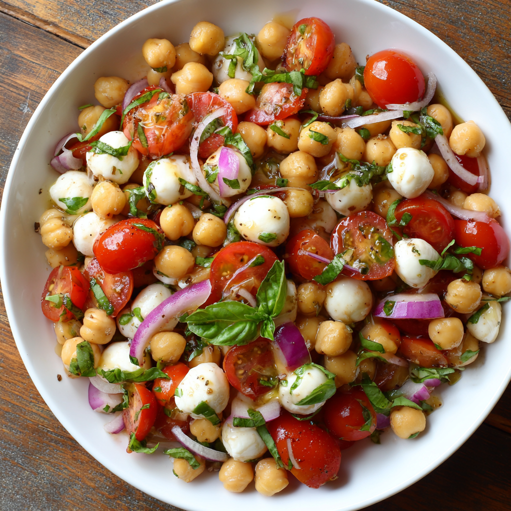 Chickpea Caprese Salad