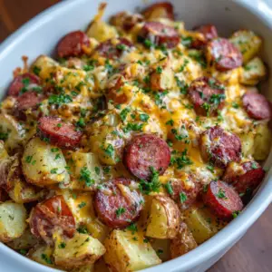 Cheesy Ranch Potatoes and Smoked Sausage