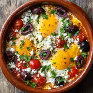 Mediterranean Baked Feta Eggs