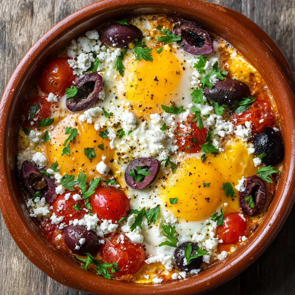 Mediterranean Baked Feta Eggs