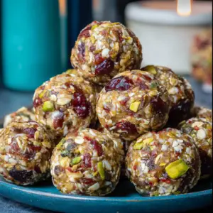 Cranberry Pistachio Protein Bites