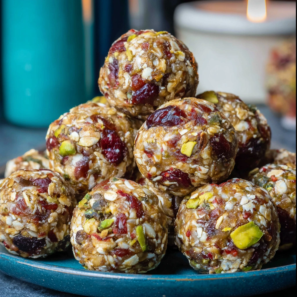 Cranberry Pistachio Protein Bites