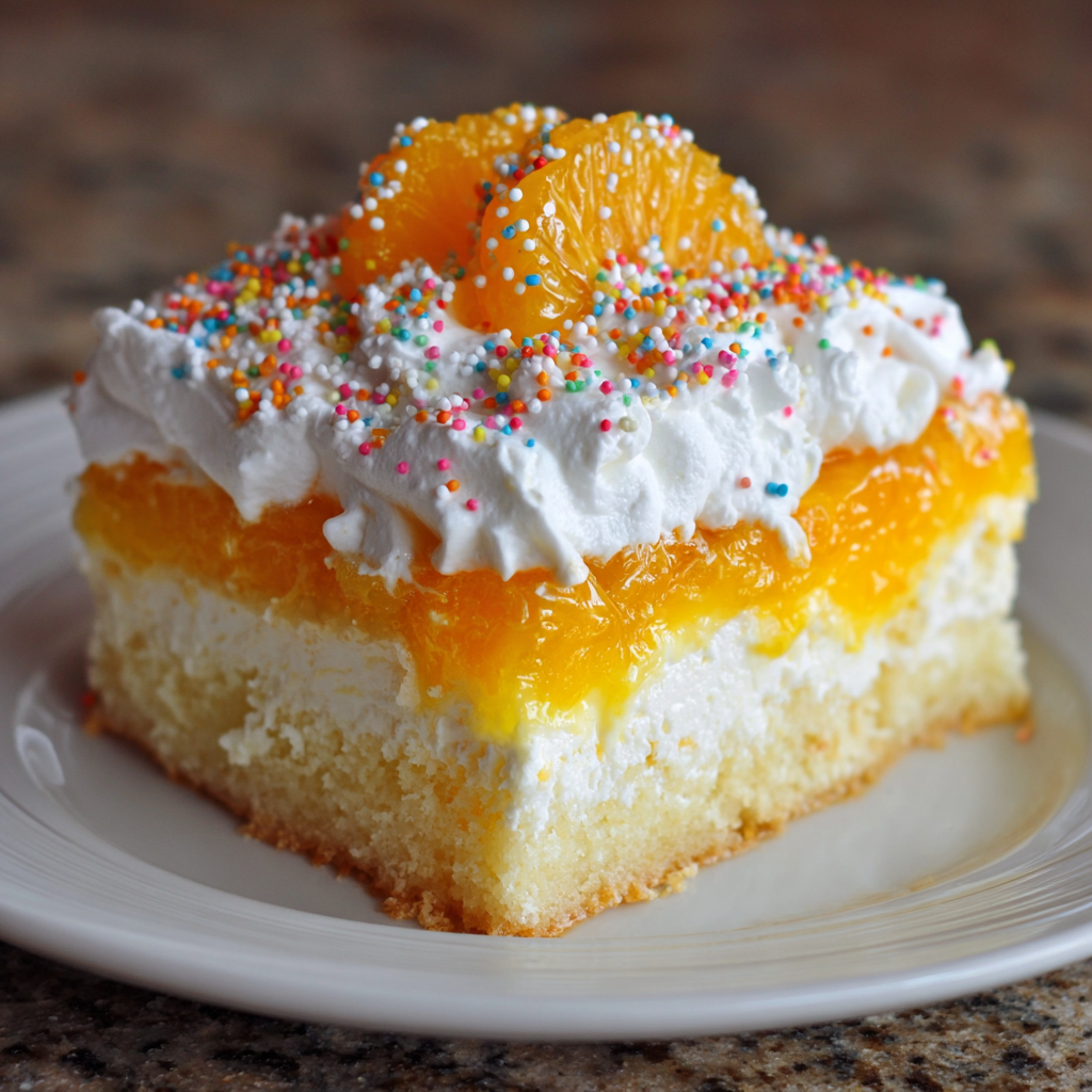 Orange Crush Poke Cake