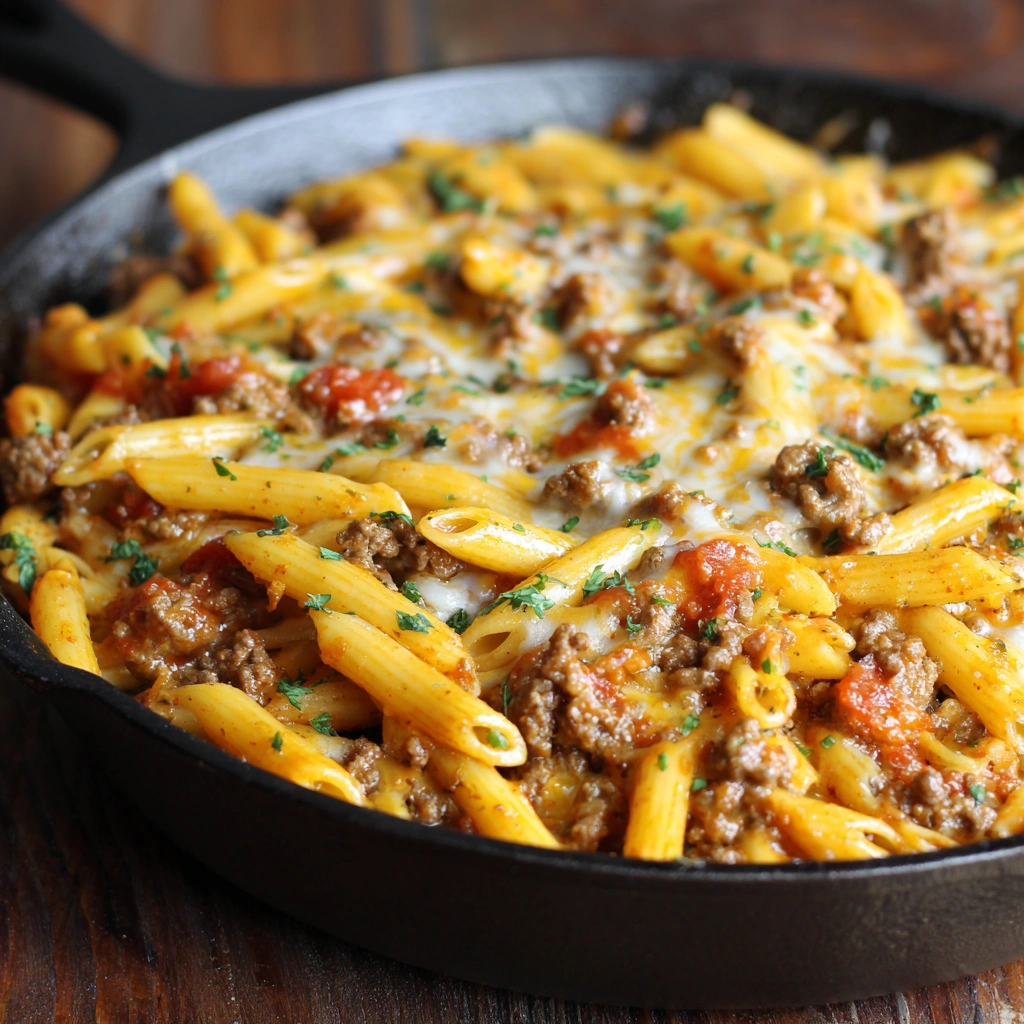 Cheesy Ground Beef and Pasta
