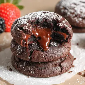 Chocolate Lava Brownie Cookies