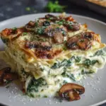Spinach Mushroom White Lasagna