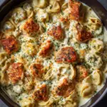 Buffalo Chicken Tortellini Alfredo