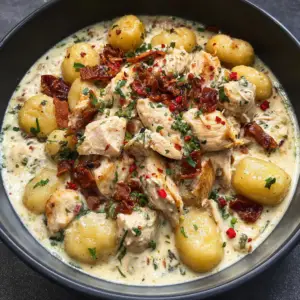 Creamy Chicken Gnocchi Pan