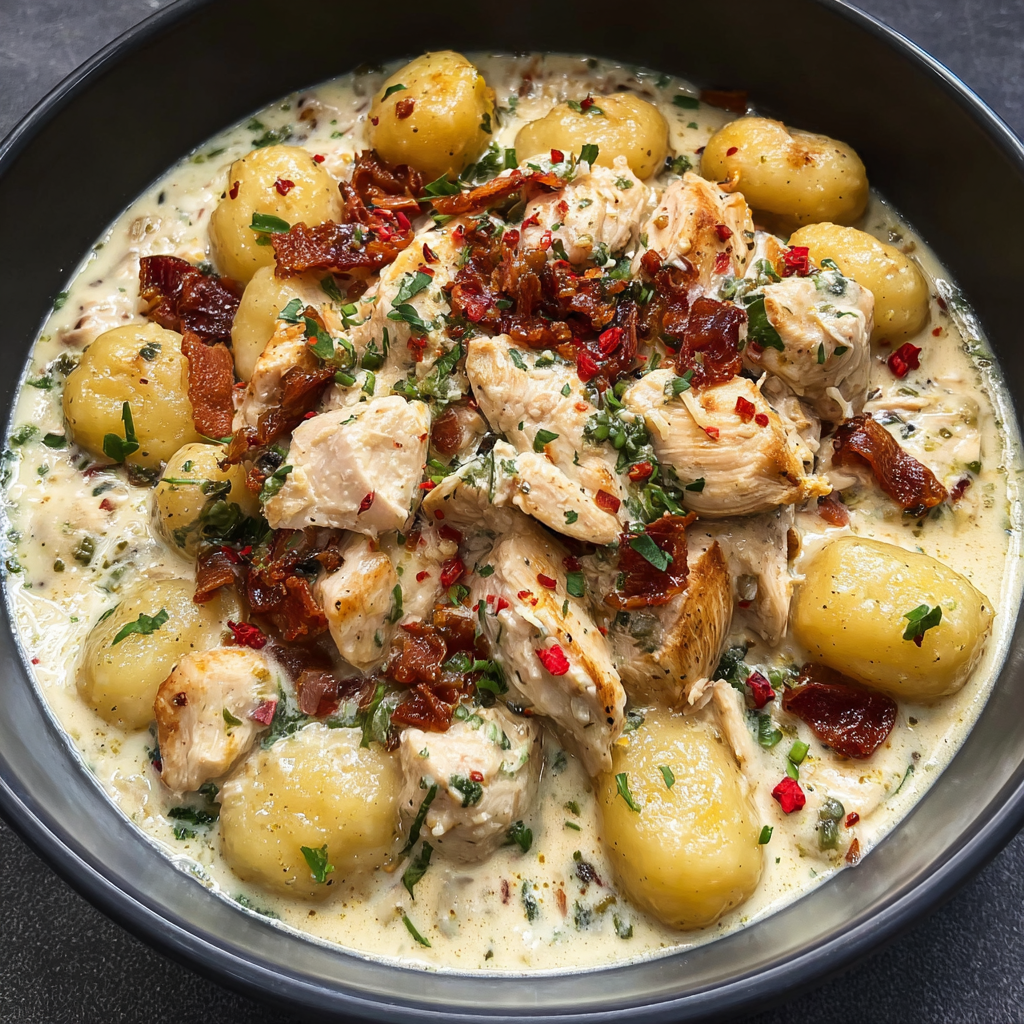 Creamy Chicken Gnocchi Pan