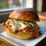 Slow Cooker Parmesan Garlic Chicken Sandwiches