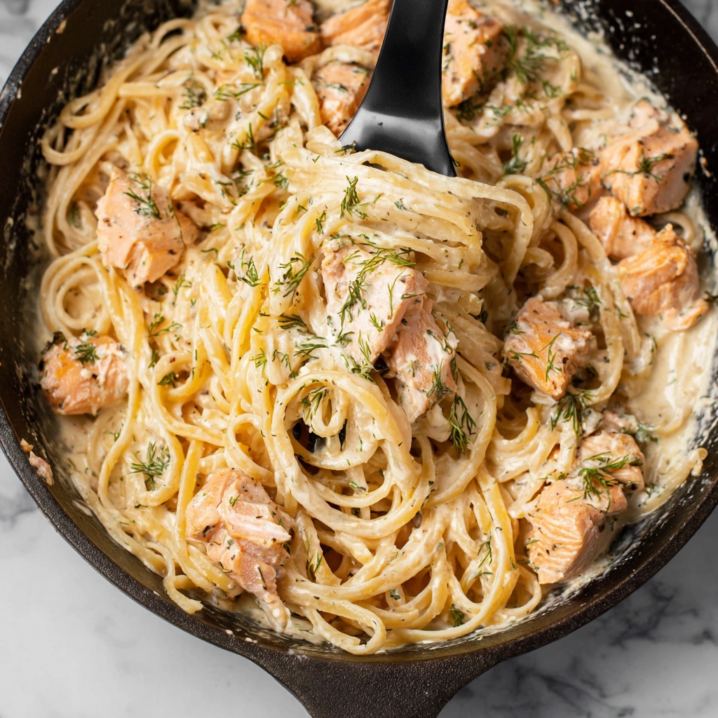 Lemon Dill Salmon Pasta