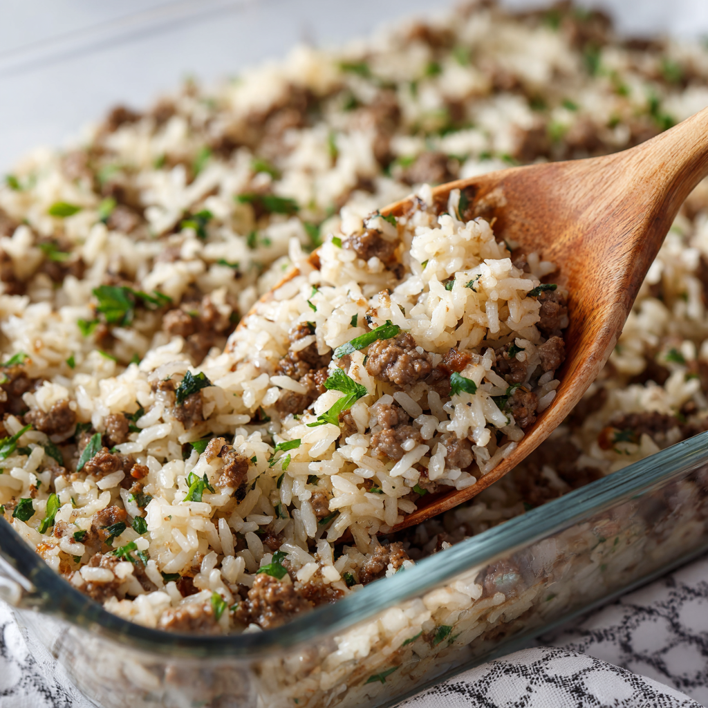 French Onion Beef & Rice
