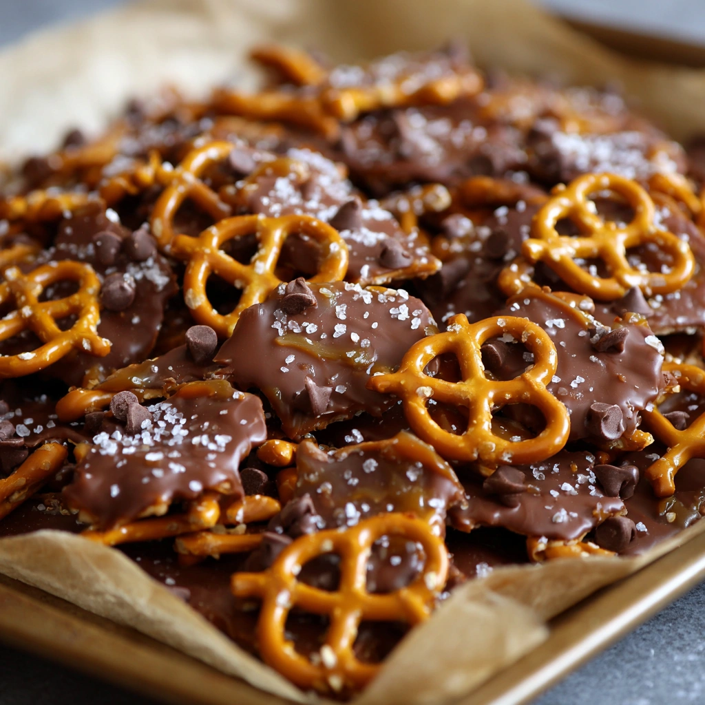 Salted Caramel Pretzel Bark