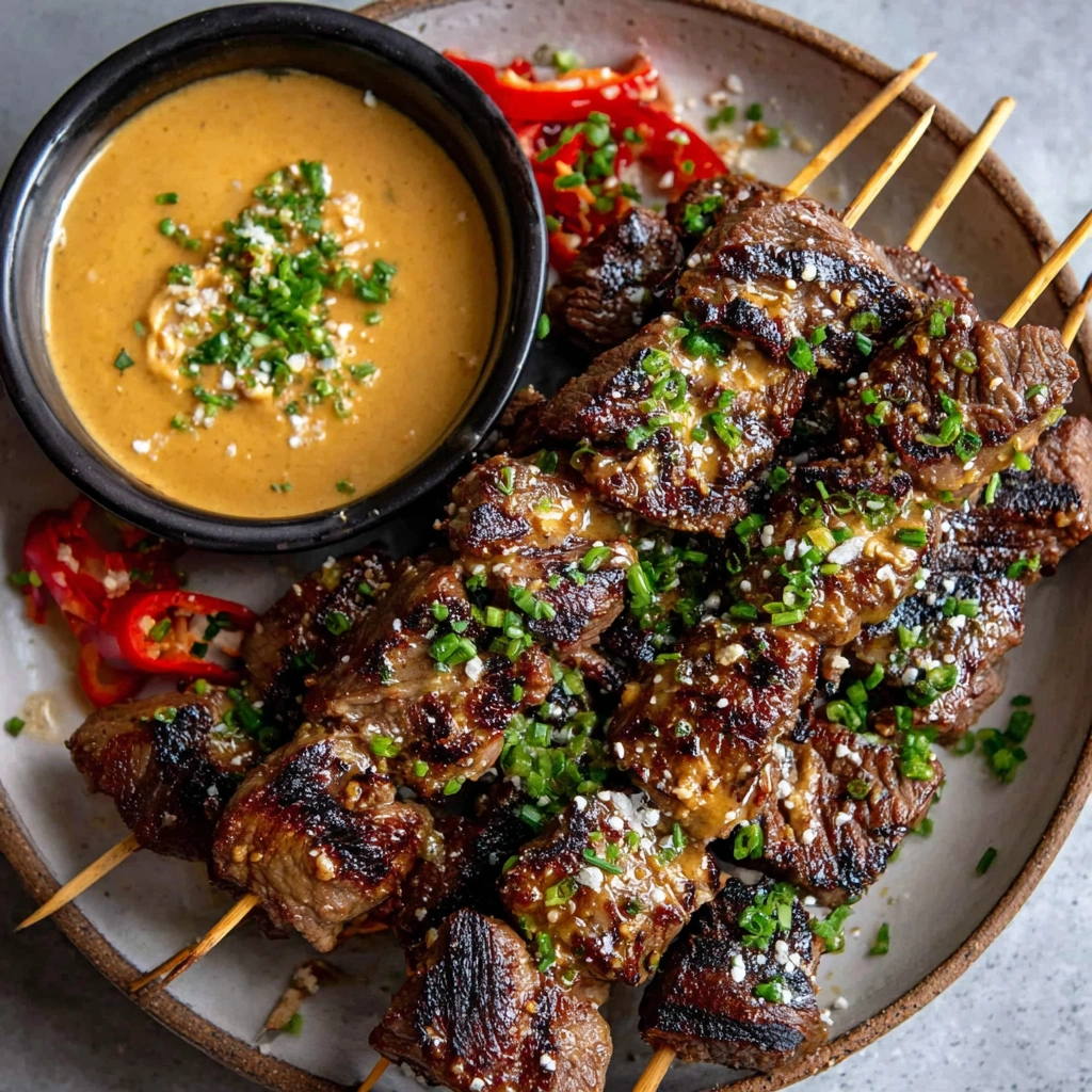 Beef Satay with Thai Peanut Sauce