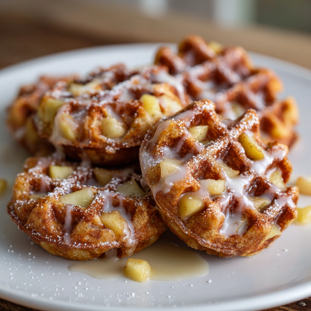 Mini Apple Fritter Waffle Donuts
