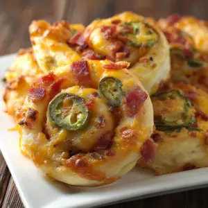 Spicy Bacon Cheese Pinwheels