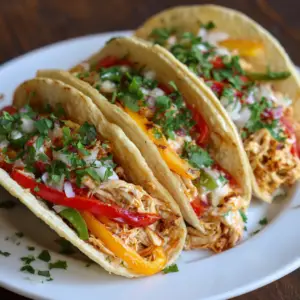 Slow Cooker Pulled Chicken Tacos