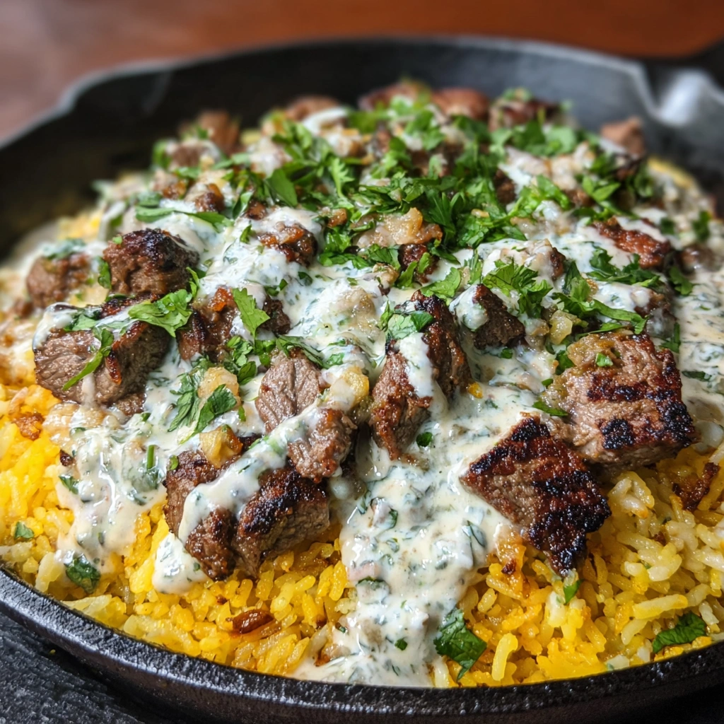 Steak & Cheese Rice Skillet