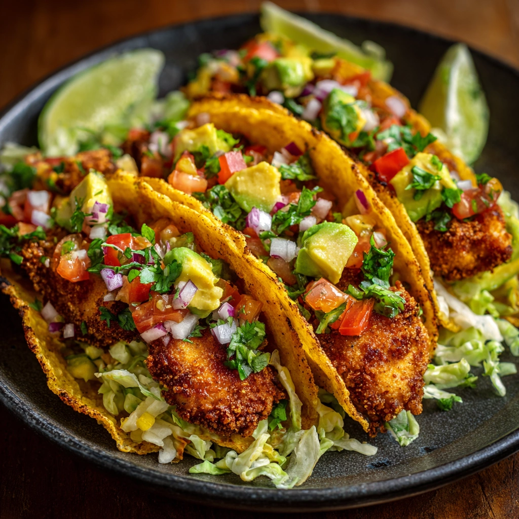 Fried Chicken Corn Tacos