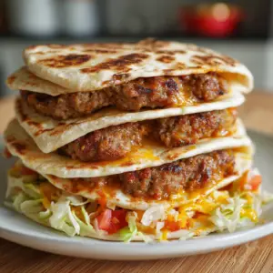 Tortilla Smash Taco Burgers