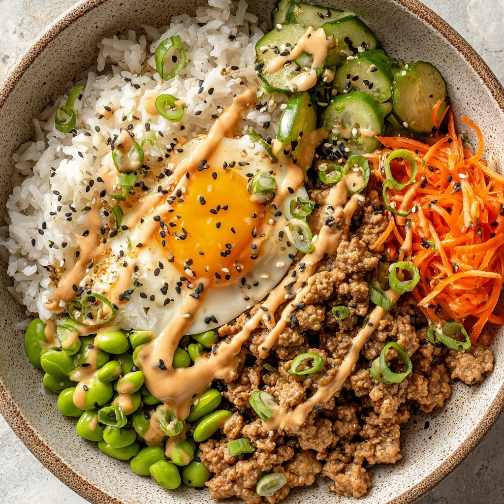 Ground Turkey Rice Bowls with Bang Bang Sauce