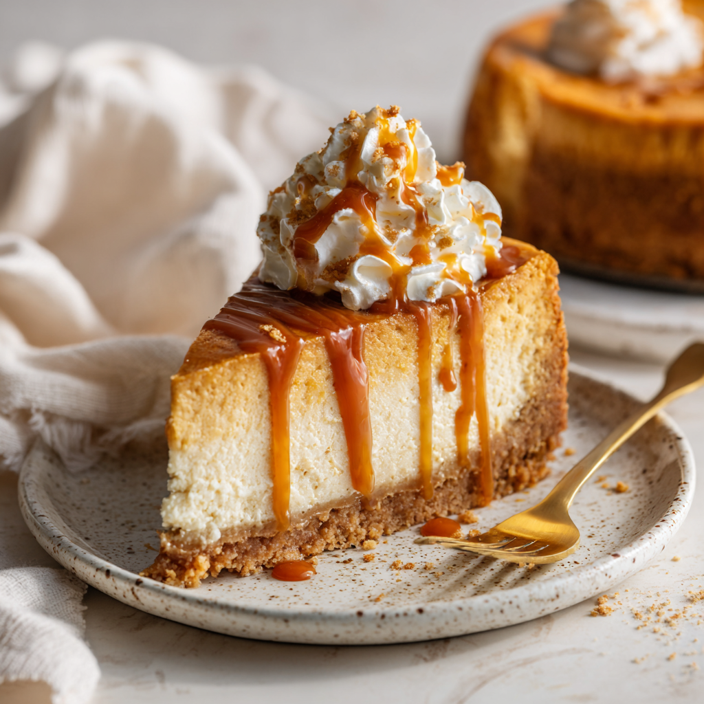 Pumpkin Cheesecake with Gingersnap Crust