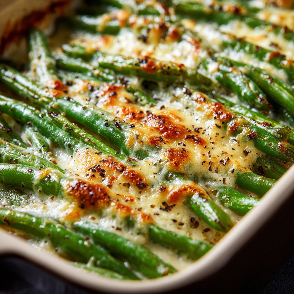 Cheesy Garlic Green Beans