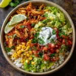 Crockpot Chicken Burrito Bowls