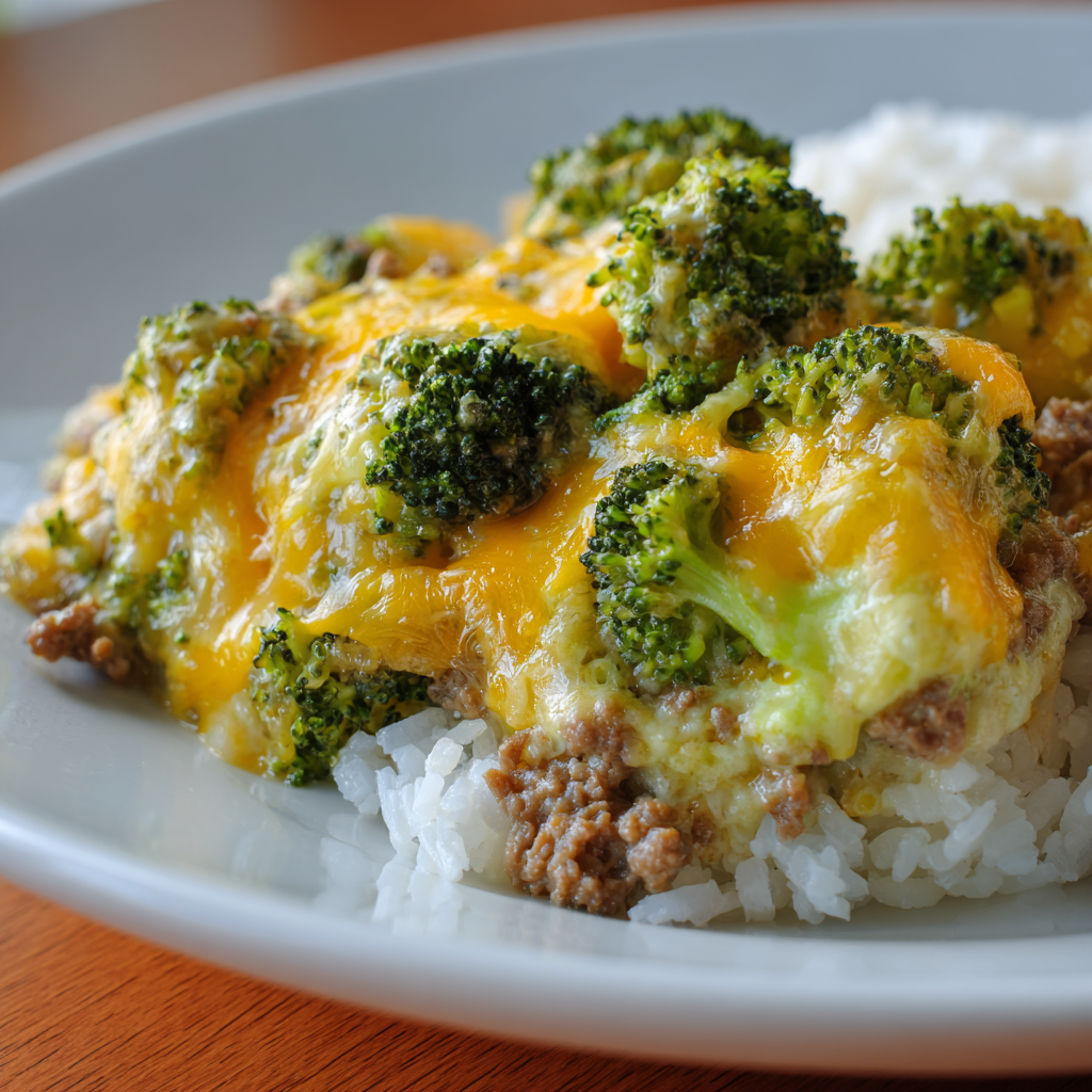 Ground Beef and Broccoli Bake