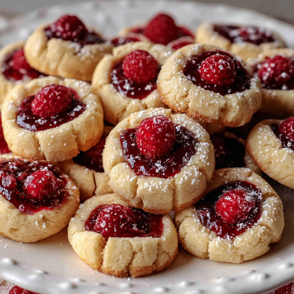 Raspberry Thumbprint Cookies