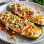 Buffalo Chicken Zucchini Boats (4 Halves)