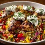 Mediterranean Chicken and Rice Casserole