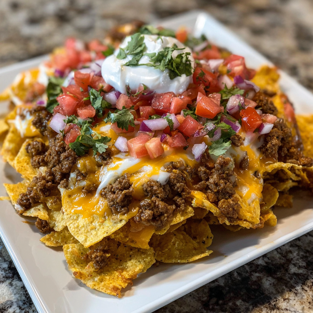 Loaded Nachos Plate (Centered & Fully Loaded)