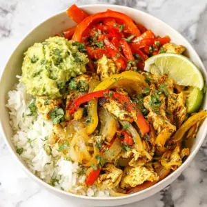 Chicken Fajita Rice Bowl