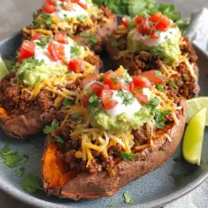 Healthy Taco Stuffed Sweet Potatoes