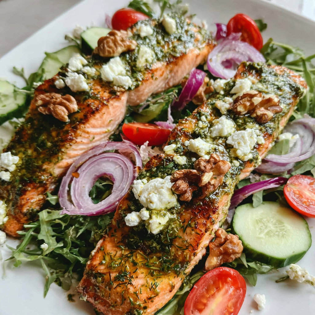 Herb-Crusted Salmon Salad (2 Fillets)